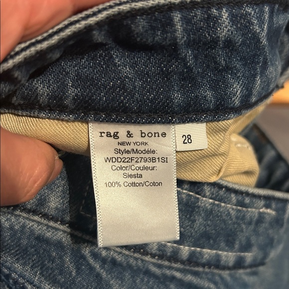 Rag &Bone Rachel Barrel Leg Siesta Super High-Rise Rigid Jean ButtonFly Size 28 - Picture 11 of 14